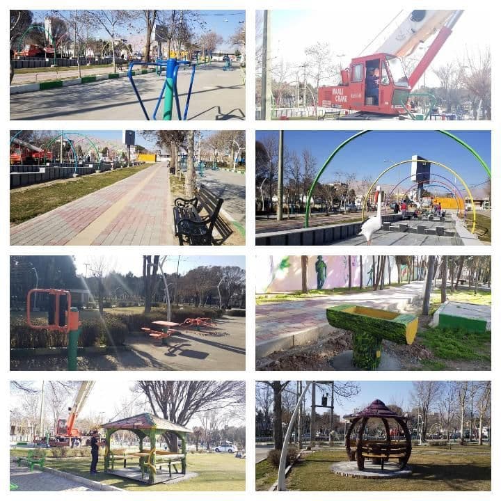 پروژه بهسازی بوستان شهیدرجایی آبیک