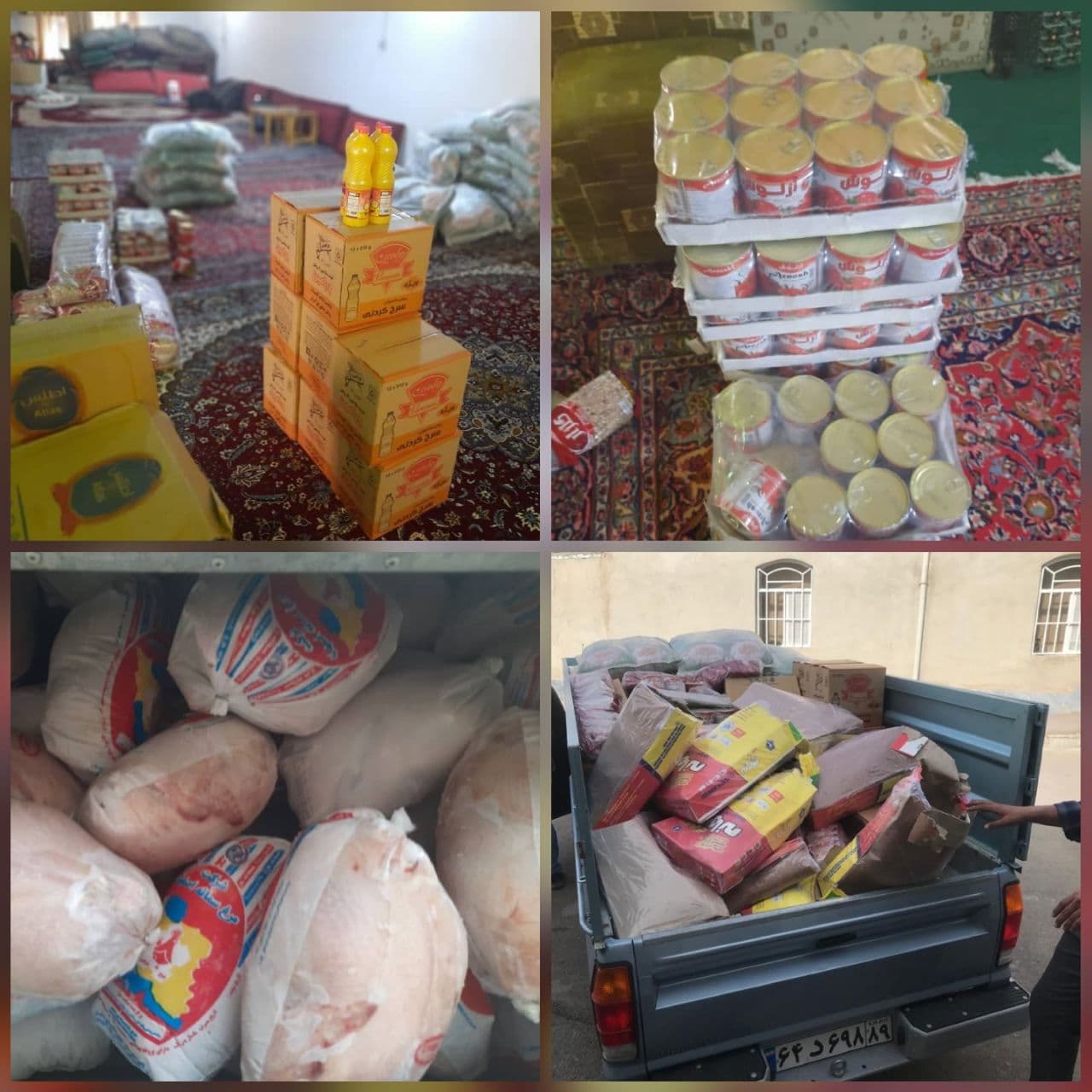 اهدای ١٠٠ بسته غذایی بین نیازمندان