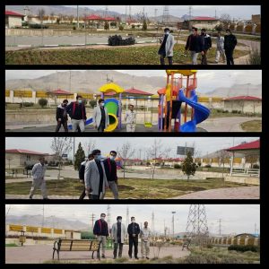 بازدید شهردار از روند اجرای طرح گل کاری شهری "بوستان بانوان پروین اعتصامی"