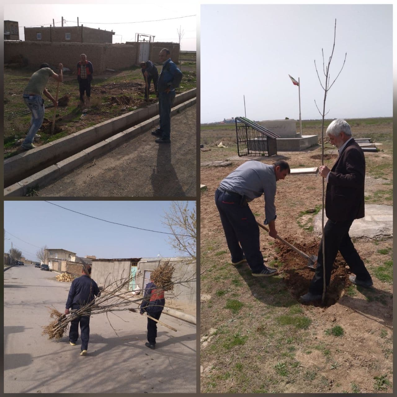 کاشت ۷۲ نهال به یاد ۷۲ شهید مظلوم کربلا در روستای نودوز آبیک