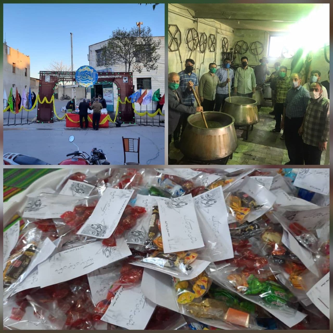 طبخ و توزیع آش نذری به نیت سلامتی و تعجیل در فرج حضرت حجت عج